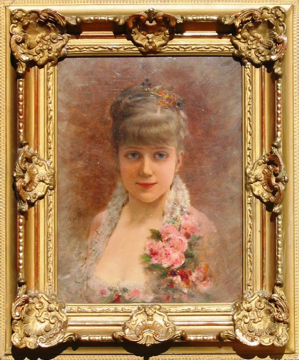 Woman with a Rose - 1881 - Oil on Canvas - Stephen M. Foster Fine Arts Gallery, Washington, DC