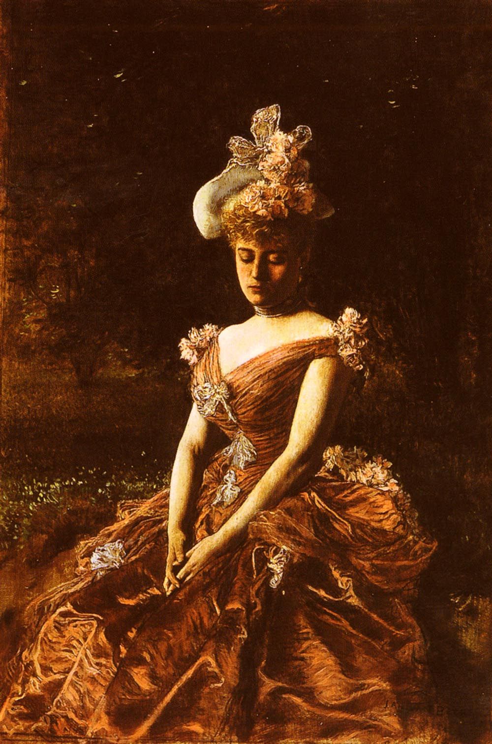 The Portrait Of Lady In Pink
