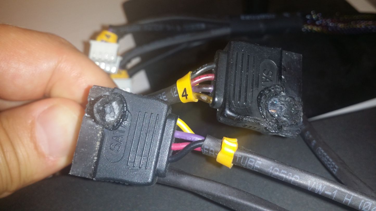 melted power plugs